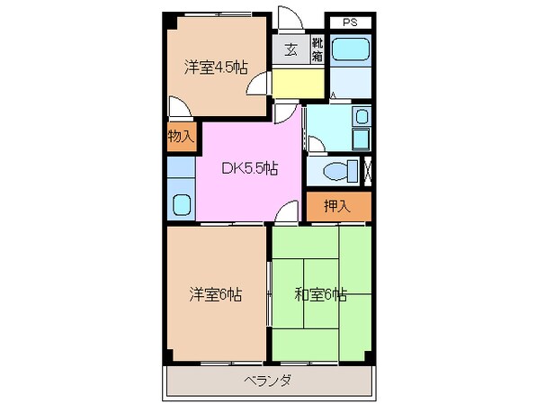 近鉄長島駅 徒歩7分 3階の物件間取画像